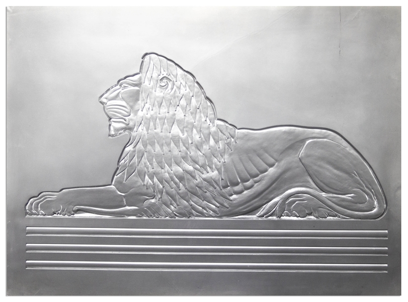 MGM Glass Lion Title Plate -- Framed Display with Light-Up Power Supply -- Beautiful Vestige From the Golden Age of Hollywood